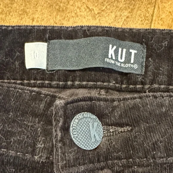Kut from the Kloth Women's Dark Brown Corduroy Pants - Picture 2 of 3